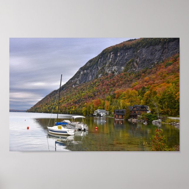 Poster Bateaux à voile à Rest on Lake Willoughby, Vermont (Devant)