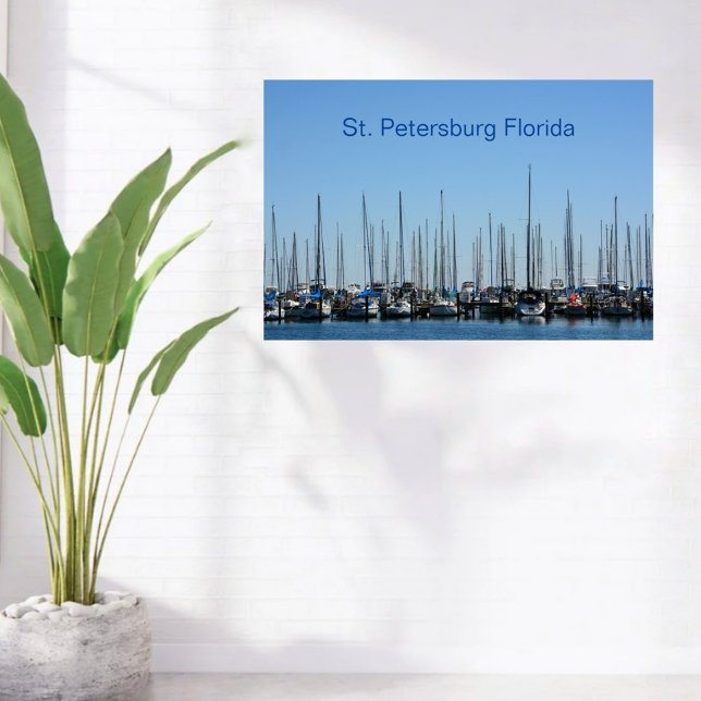Poster Bateaux à voile St Petersburg Florida Marina (Créateur téléchargé)