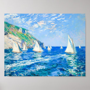 Poster Bateaux à voile sur Eaux Calmes - Peinture impress