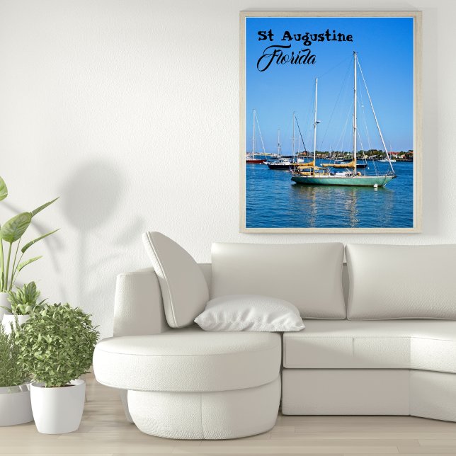 Poster Bateaux à voile sur Matanzas Bay St. Augustine Flo (Créateur téléchargé)