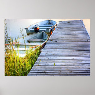 Poster Bateaux au quai