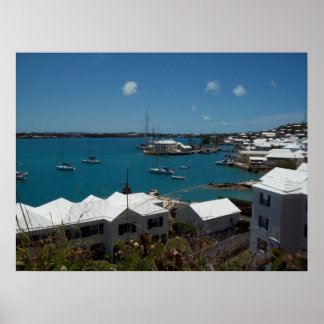 Poster Bateaux aux Bermudes