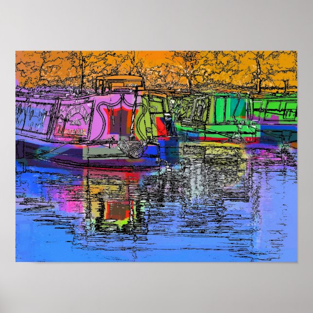 POSTER BATEAUX DE CANAL (Devant)