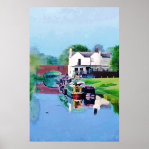 POSTER BATEAUX DE CANAL