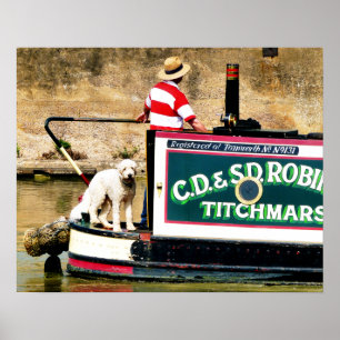 POSTER BATEAUX DE CANAL