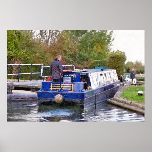 POSTER BATEAUX DE CANAL
