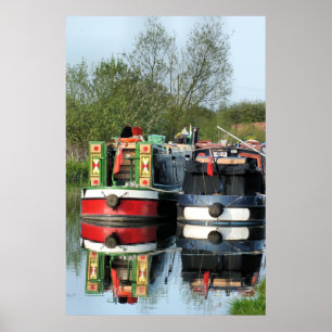POSTER BATEAUX DE CANAL