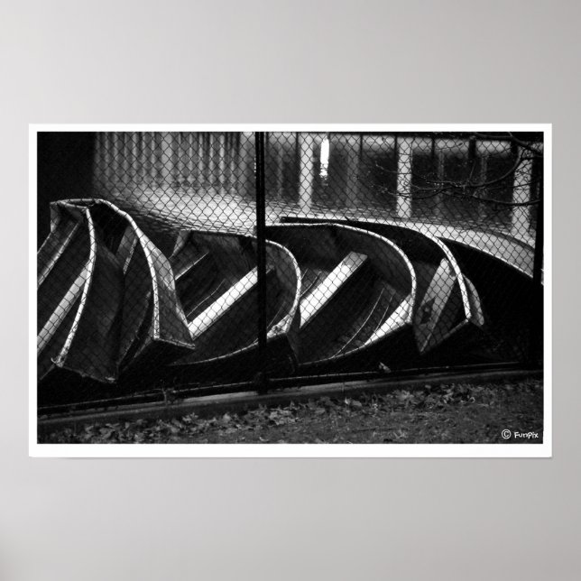 Poster Bateaux de Central Park (Devant)