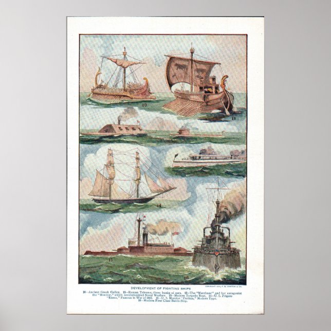 Poster Bateaux de combat (Devant)