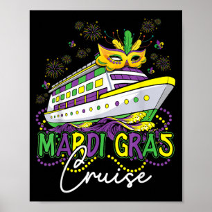 Poster Bateaux de croisière Mardi Gras expédient des perl
