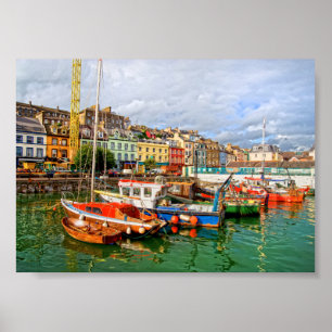Poster Bateaux de pêche - Cobh Town, Irlande