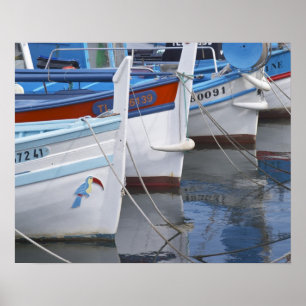 Poster Bateaux de pêche typiques de Provence peints en 2
