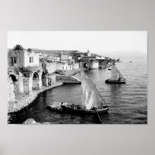 Poster Bateaux de pêcheurs sur la mer de Galilée