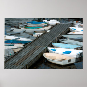 Poster Bateaux de rangée à quai