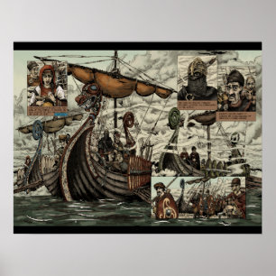 Poster Bateaux de Viking