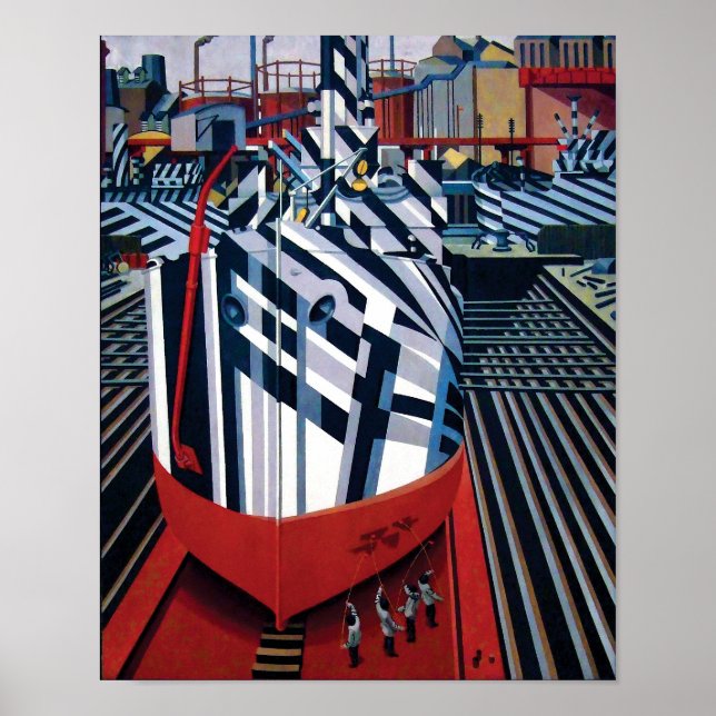 Poster Bateaux éblouissants à Drydock à Liverpool Art Abs (Devant)