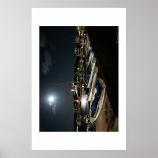 Poster Bateaux Lune