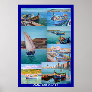 Poster Bateaux maltais