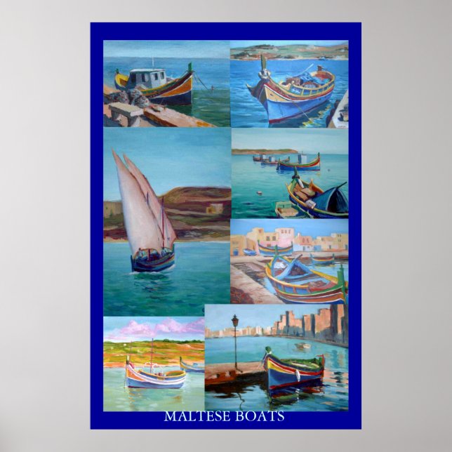 Poster Bateaux maltais (Devant)