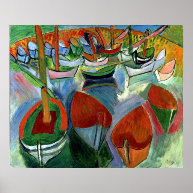 Poster Bateaux Raoul-Dufy à Martigues 1907 (Devant)