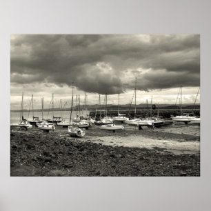 Poster Bateaux, Sables noirs, Ecosse