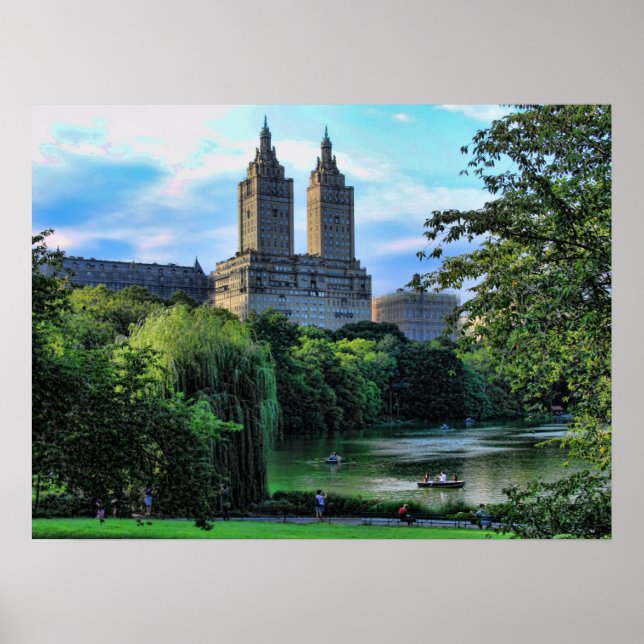 Poster Bateaux sur Central Park Lake, San Remo (Devant)