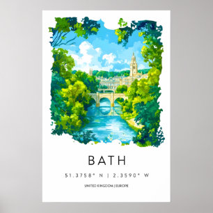 Poster Bath Aquarelle 1