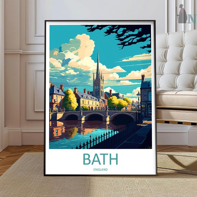 Poster Bath Travel Print Wall Art Bath Wall Hanging Home  (Créateur téléchargé)