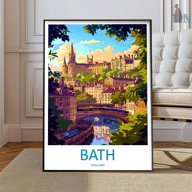 Poster Bath Travel Print Wall Art Bath Wall Hanging Home  (Créateur téléchargé)