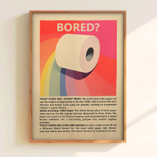 Poster Bathroom Wall Art Retro Toilet Art Funny Toilet Ar
