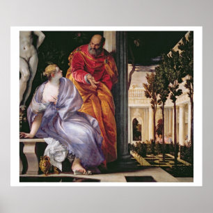Poster Bathsheba se baignant, c.1575 (huile sur la toile)