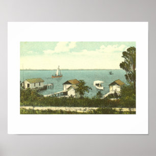 Poster Bâti Dora, FL, péniche Row, 1907