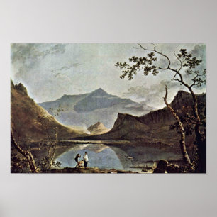 Poster Bâti Snowdon de Llyn Nantlle vu par Wilson Ric