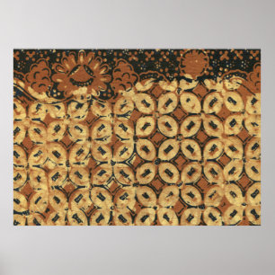 Poster Batik Earthy Coffee Bean Elegant Rustic Rugged