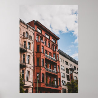 POSTER BÂTIMENT À HAUTE AUGMENTATION ROUGE