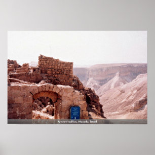 Poster Bâtiment ancien, Masada, Israël
