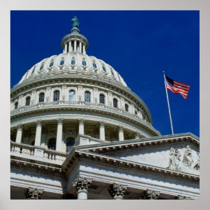 Poster Bâtiment de capitol, Washington, Etats-Unis