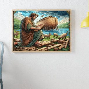 Poster Bâtiment de l’Arche de Noé Bateau de salut