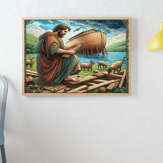 Poster Bâtiment de l’Arche de Noé Bateau de salut (Créateur téléchargé)