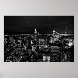 POSTER BÂTIMENT DE LA VILLE PENDANT LA NUIT PHOTO