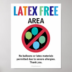 Poster Bâtiment de salle de classe en latex sans ballons