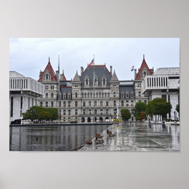 Poster Bâtiment du Capitole de l'État de New York (Devant)