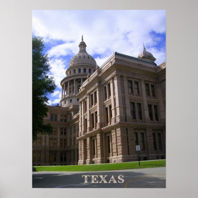 Poster Bâtiment du Capitole de l'État du Texas (Devant)