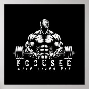 Poster Bâtiment du corps-Fitness
