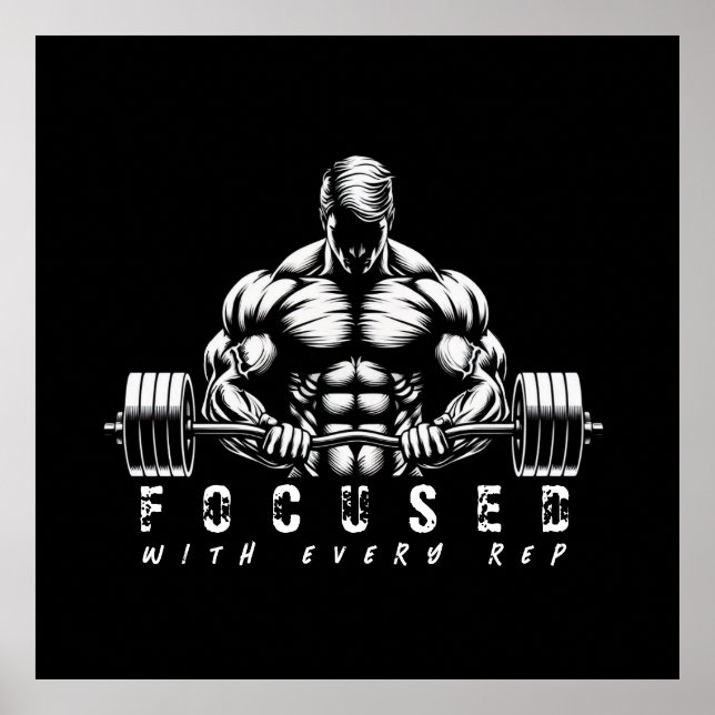Poster Bâtiment du corps-Fitness (Devant)