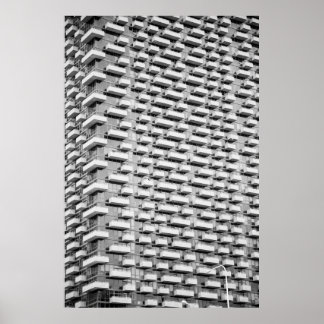 Poster Bâtiment en béton gris