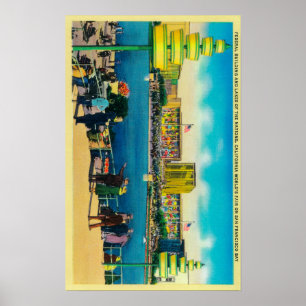 Poster Bâtiment fédéral et lacs des Nations