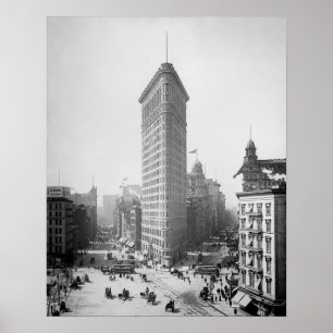 Poster Bâtiment Flatiron, 1905. Photo vintage de New York