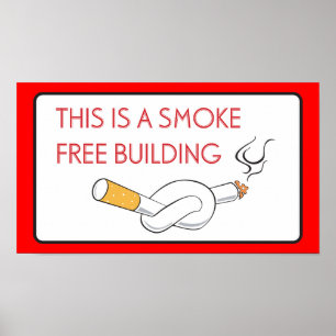 Poster Bâtiment sans fumée Signet non-fumeurs