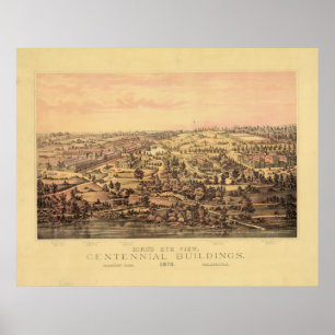 Poster Bâtiments centennaux Fairmount PK de la PA 1876 de